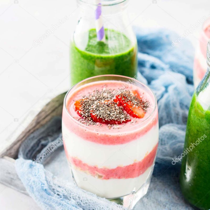 parafit yogurt fruit green smoothie