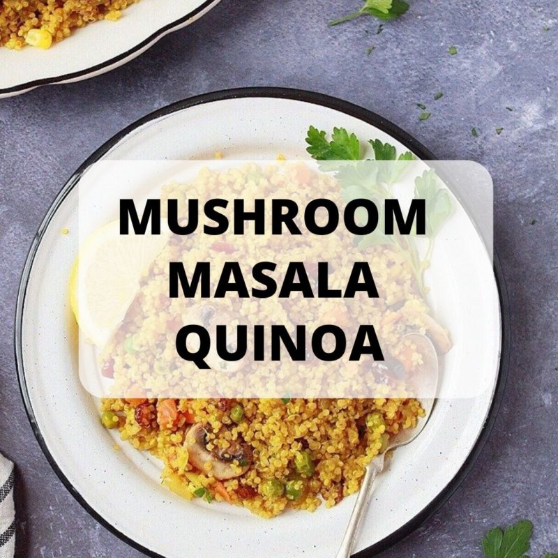 Mushroom  Masala  Quinoa recipe parafit