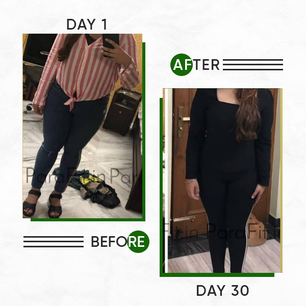 30 days Weight loss transformation
