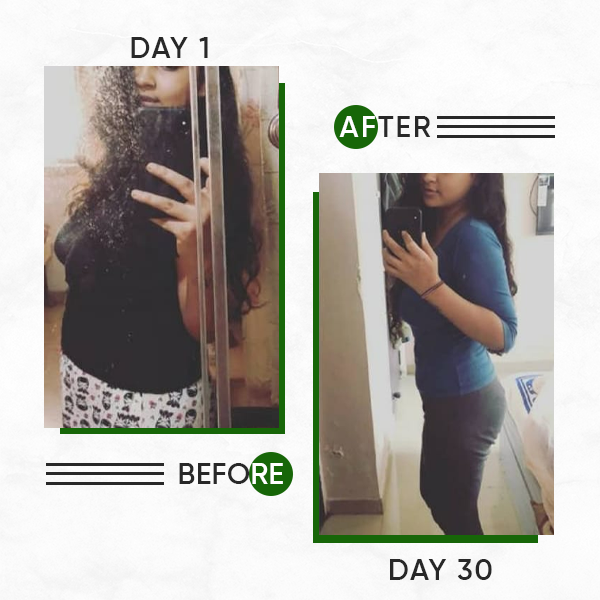 30 days weight transformation pictures
