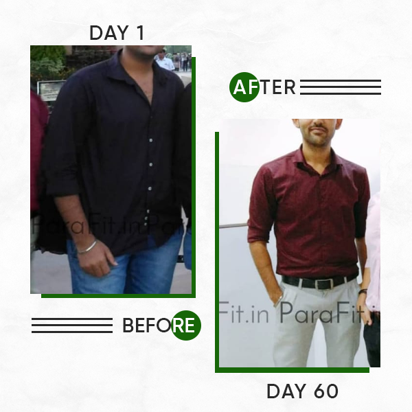 60 Days fitness transformation journey - 1