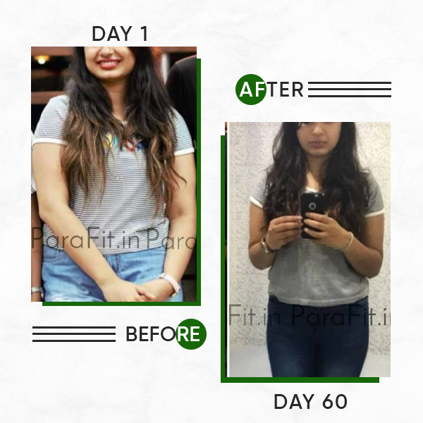 Successful weight loss transformation journey in 60 days - 1