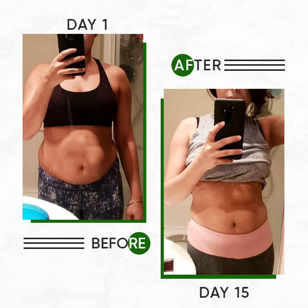 15 days weight loss transformation journey