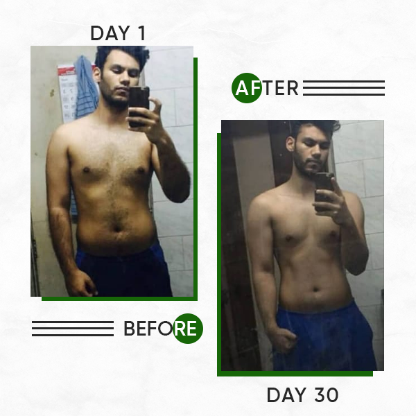 30 days Weight transformation journey