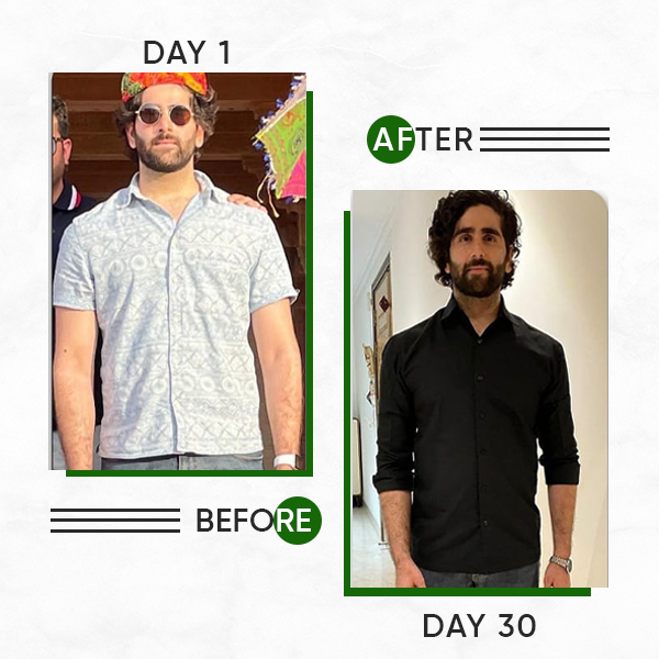 Successful weight loss transformation journey in 30 days - 1