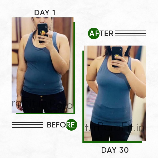 30 Days transformation - Before and After