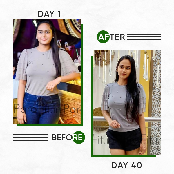 40 days weight transformation pictures