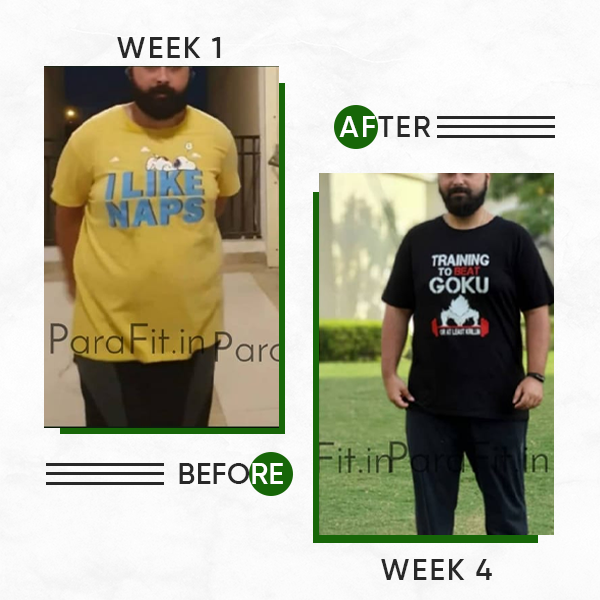 4 Week Transformation - Before and After
